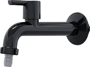 TORNEIRA DE PAREDE LONGA MULTIUSO CONFORT BLACK