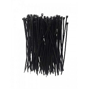 ABRAÇADEIRA DE NYLON 2,5 X 150MM PRETA PACOTE COM 100 PEÇAS FERTAK