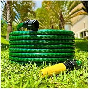 Mangueira de Jardim Reforçada com Esguicho e Conectores Anti-Dobra 10mts