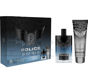 Kit Police Deep Blue Masculino Eau de Toilette 100ml + Shower & Shampoo 100ml