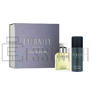 Kit Calvin Klein Eternity Masculino 2 Peças Eau de Toilette 100ml + Desodorante 150ml