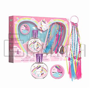 Kit Perfume Infantil Air-Val Eau My Unicorn Feminino 3 Peças