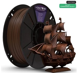 Filamento Para impressão 3D | PLA PREMIUM MARROM VELVET 1.75mm VOOLT3D