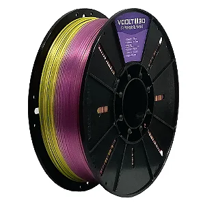 Filamento Para impressão 3D | PLA PREMIUM RAINBOW DOURADO-ROSA VSILK 1.75mm VOOLT3D