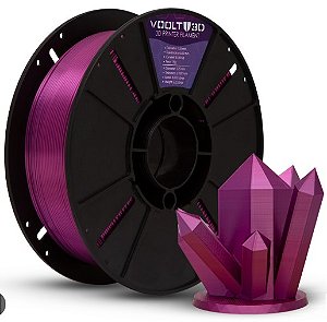 Filamento Para impressão 3D | PLA PREMIUM ROSA AMETISTA VSILK 1.75mm VOOLT3D