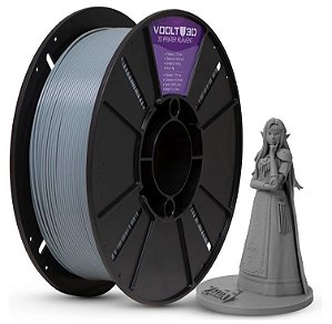 Filamento Para impressão 3D | PLA PREMIUM CINZA CLARO SÓLIDO VELVET 1.75mm VOOLT3D