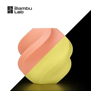 Filamento Para impressão 3D | PLA GLOW LARANJA 1.75mm BAMBU LAB