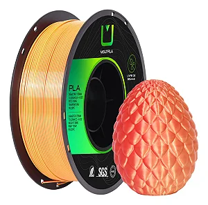 Filamento Para impressão 3D | PLA DUAL COLOR Dourado e Vermelho 1.75mm MULTIFILA