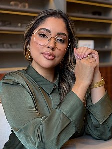 Óculos de Grau MaxMara - Metal dourado