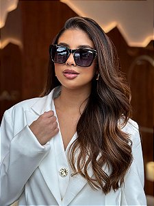 Óculos de Sol Elegance - Acetato Preto