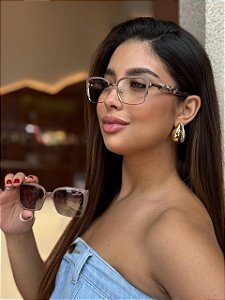 Óculos de Grau Clip-on Elegance - Metal Rosê