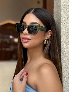 Óculos de Sol Elegance - Acetato Verde Translúcido