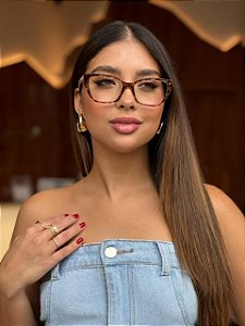 Óculos de Grau Elegance - Acetato Demi Rosê