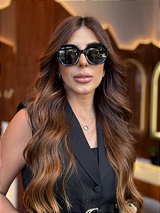Óculos de Sol Elegance - Acetato Preto
