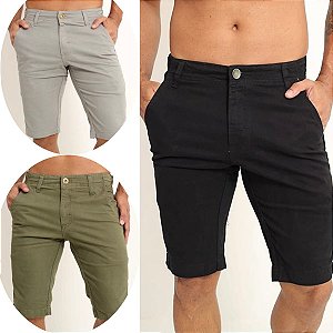 2 Bermuda Sport Fino Premium De Brim C/ Elastano  36 AO 46