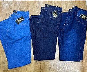 CALÇAS JEANS COM ELASTANO DO 40 AO 46 PARA TRABALHO