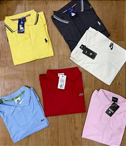 Gola polo texano premium varias cores e estampas M ao G