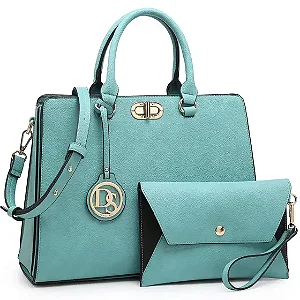 Bolsa de Trabalho Feminina Dasein com Conjunto de Embreagem