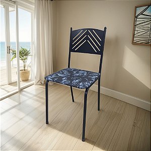 Cadeira Preta Para Cozinha Jantar Almofadada Preta Estrutura Da Cadeira Preto Assento Floral