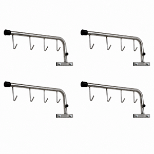 Kit 4 Suportes De Soro De Parede Inox Medcombo