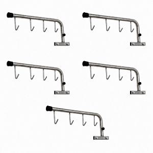Kit 5 Suportes De Soro De Parede Inox Medcombo