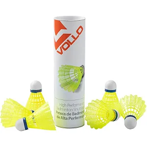 Kit De Petecas De Badminton De Nylon 6 Unidades Amarelo Vollo