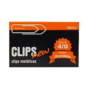 CLIPS METALICO COM 50 UNIDADES 4/0 CLIPS NEW