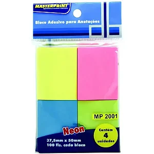 BLOCO ADESIVO MP 2001 37,5X50MM NEON 4