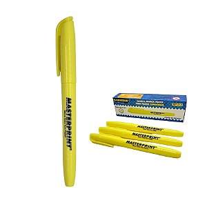 CANETA MARCA TEXTO MP 612 AMARELA UN MASTERPRINT