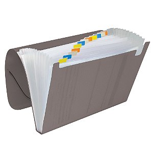 PASTA SANFONADA PLASTICA A4 12 DIVISOES FUME DAC REF 6090 PP-FM