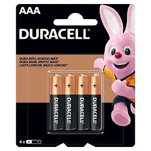 PILHA DURACELL ALCALINA PALITO AAA C/4 DURACELL