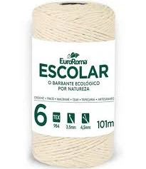 Barbante Cru Eco 101m para Artesanato