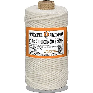 Barbante Cru 50g 8 Fios 36m Rolo Artesanato