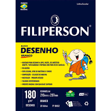 BLOCO DESENHO 20 FOLHAS A4 180G BRANCO
