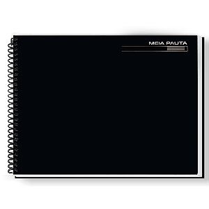 CADERNO CARTOGRAFIA ESPIRAL CAPA DURA 96FLS MEIA PAUTA