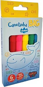 CANETA HIDROGRAFICA JUMBO 6 CORES