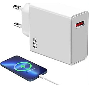 Carregador de parede xiaomi turbo tipo-c 67 w