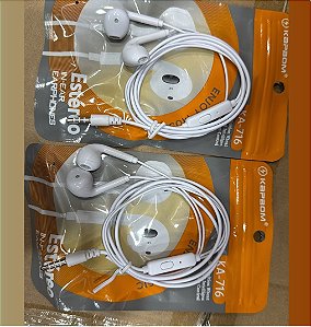 Fone de ouvido com fio kapbom ka-716