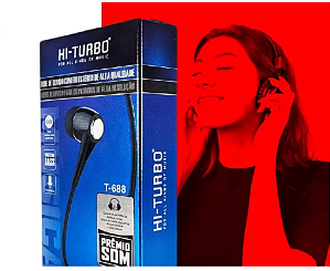 Fone de ouvido com fio  HI-TURBO T-688