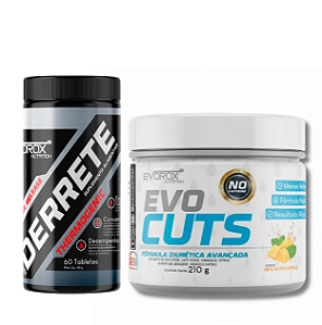 KIT EMAGRECEDOR DERRETE 60 COMPRIMIDOS + EVO CUTS 210G