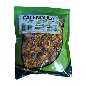 Calêndula Flor 25g – Chá Natural Anti-inflamatório e Cicatrizante para Pele, Útero e Imunidade