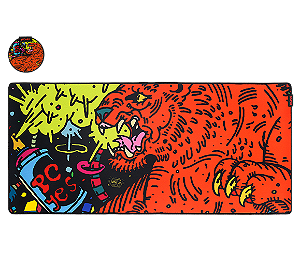 Mouse Pad Gamer Pcyes Tiger Extended - 900 X 420mm - Pmt90x42 [F018]