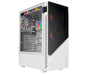 Gabinete Gamer Set White Ghost - Lateral Em Vidro - Pcyes - Gswgpbr [F018]
