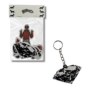 Chaveiro + Adesivos - Big Rush