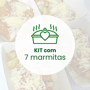 Kit com 7 marmitas