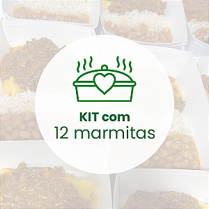 Kit com 12 marmitas