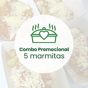 Combo Marmitas Congeladas Promocional - 5 Refeições com 300g