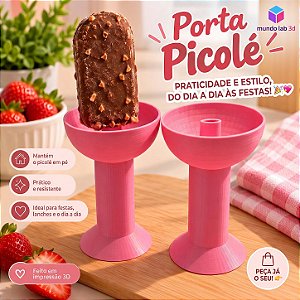 Porta-Picolé Infantil em Impressão 3D | Suporte Picolé Não Melar a Mão Descrição do Produto