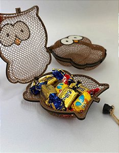 Caixinha Coruja Porta-Doces 3D – Lembrancinha Dia dos Professores e Formatura Articulada