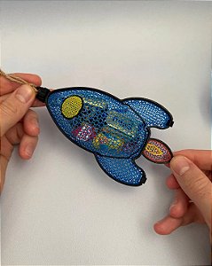 Caixinha Foguete Porta-Doces 3D – Lembrancinha de Festa Infantil Espaço e Galáxia Articulada